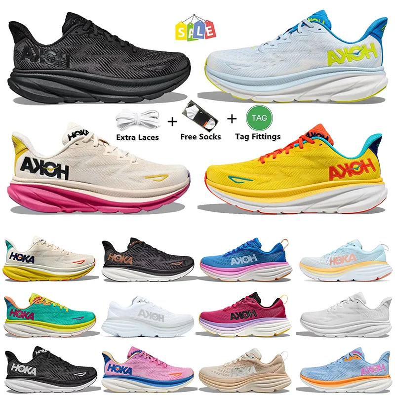 Topp Fashon Hoka One One Designer Running Shoes Hoka Bondi 8 Clifton 9 Hokas Free People Summer Song Shock Absorbering Road Classic Triple Black White Runners Sneakers