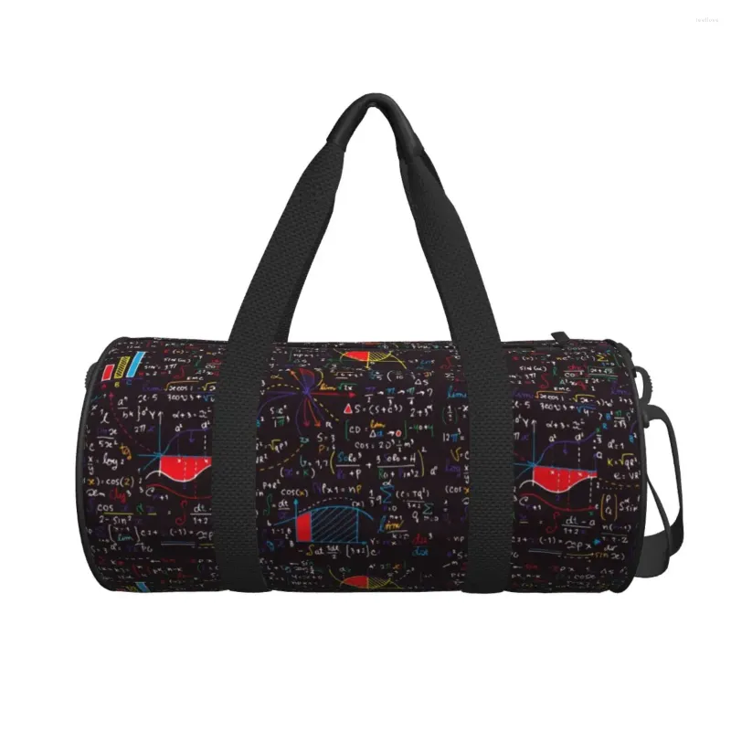 Duffel Bags Male Female Travel Bag Colorful Math Formulas Gym Large Funny Oxford Pattern Handbag Novelty Yoga Sports