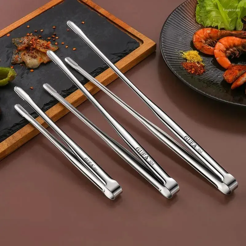 Pince à Barbecue en acier inoxydable, outils, pinces alimentaires, viande, Steak, pain, accessoires de cuisson, fournitures de Camping, BBQ de cuisine