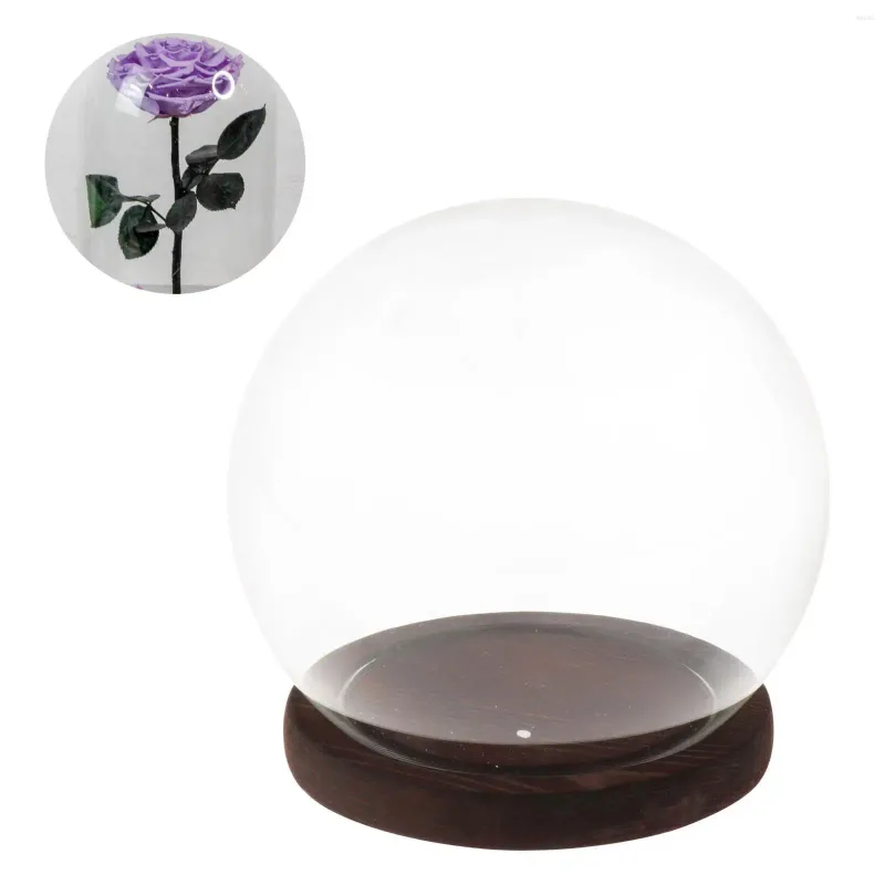 Bottles Display Dome DIY Valentines Day Gifts Transparent Protective Crafts Birthday Glass With Base Cover Case