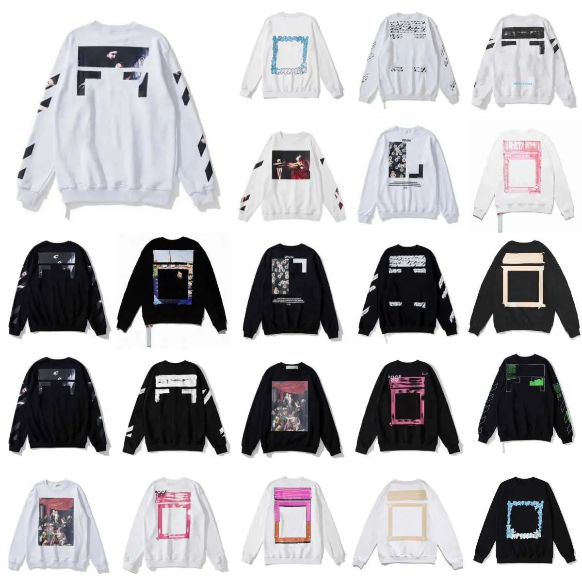 Herren von White Hoody Hoodie Hip Hop Streetwear Man Frauen Designer Kapuze -Skateboards Hoodys Street Pullover Sweatshirt Kleider Offs Übergroßer Straftat DL