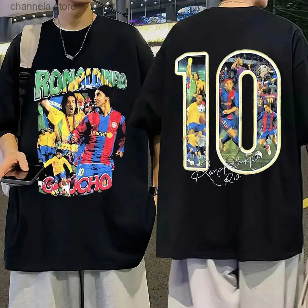 Men's T-Shirts Limited Hot Sale Marino Morwood Ronaldinho print Tshirt Man Fashion Casual Streetwear Men Oversized T-shirt Male Hip Hop T Shirt T240202