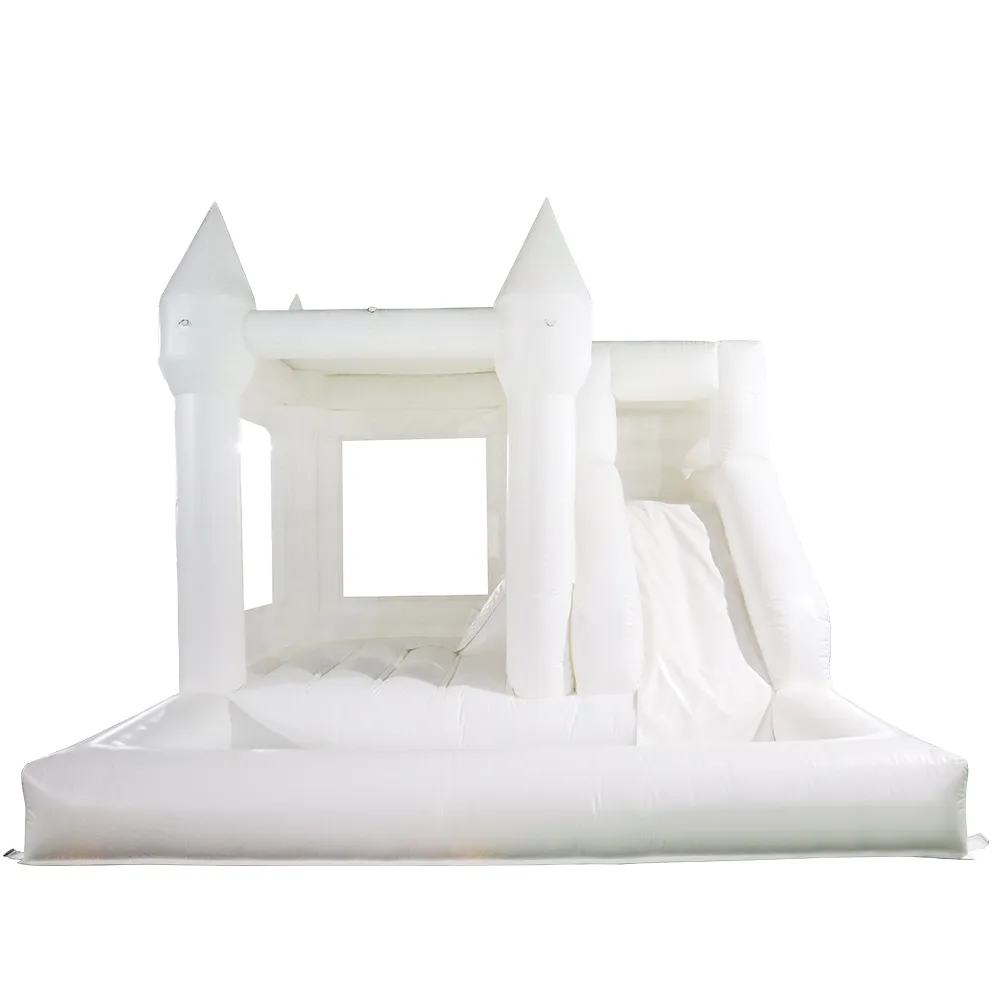 Free Delivery White Inflatable Wedding Bouncer House - 15x15ft Kids ...