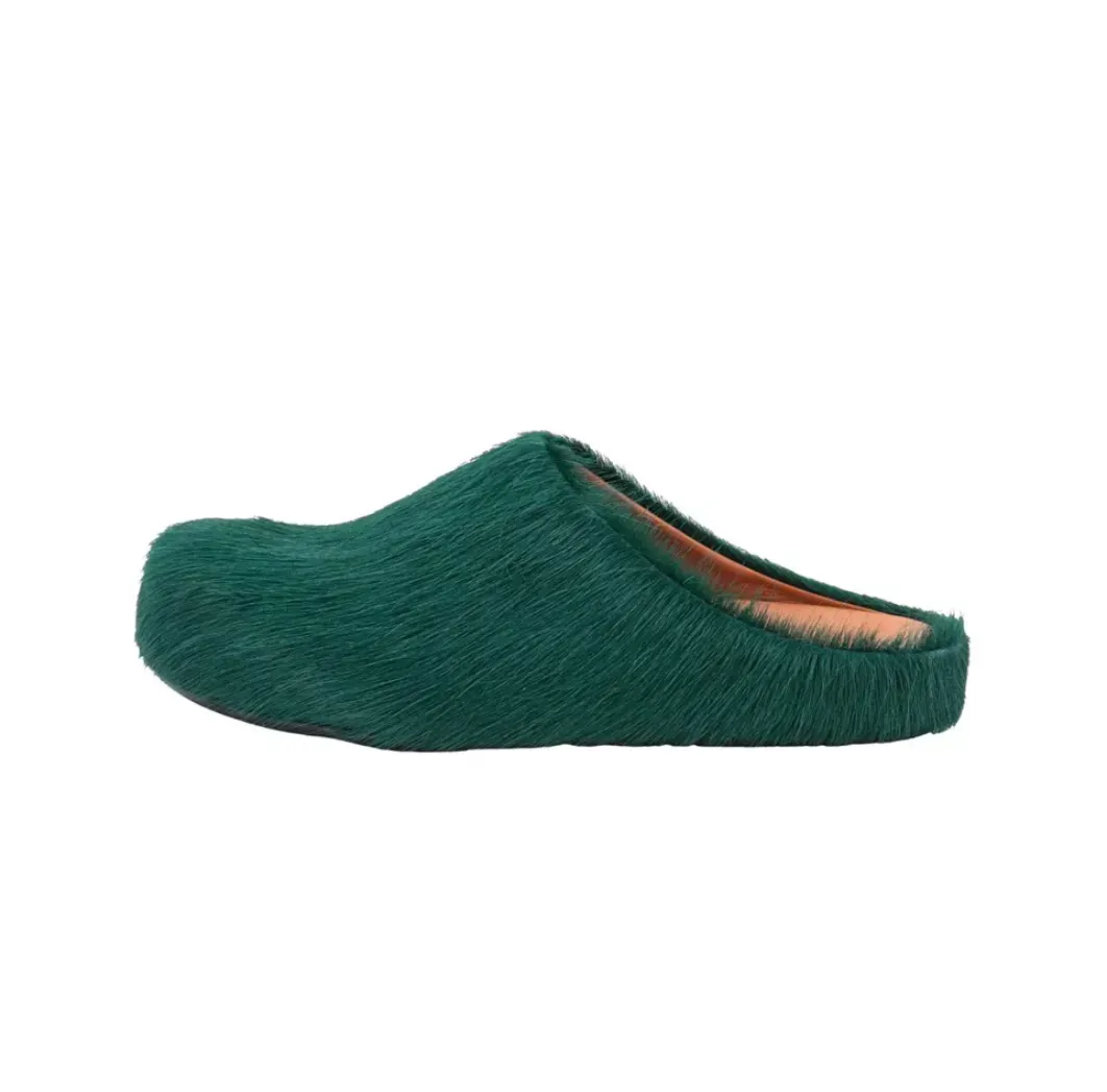 Hommes Femmes Sabots Pantoufles Longue Fourrure Fussbett Tête Slip Sandales Jaune Vert Mode Extérieur Intérieur Hommes Formateurs Pantoufles De Plage Bottines Chaussure Luxe Taille35-45