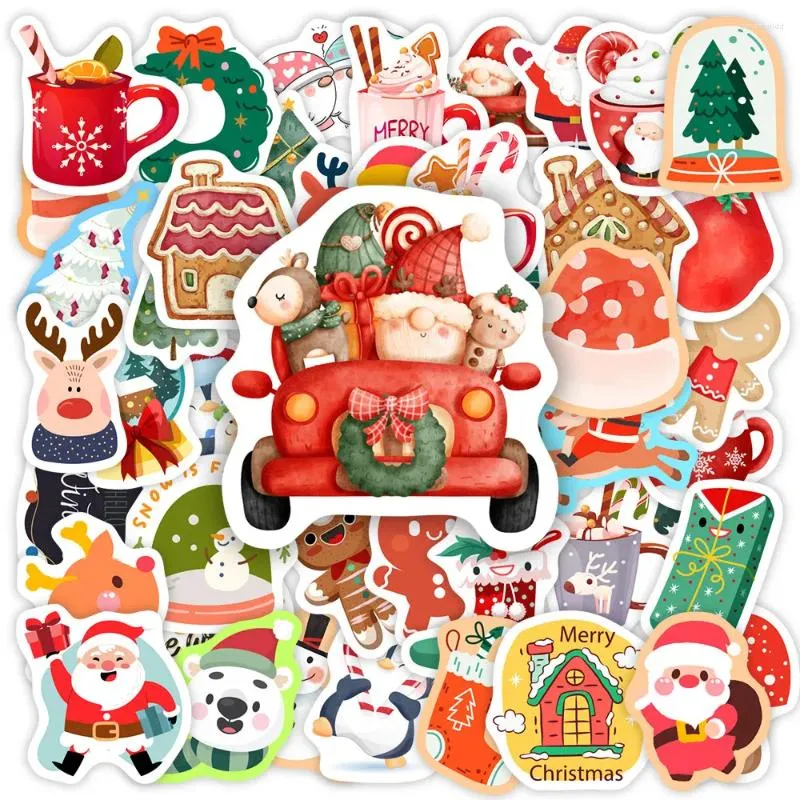 Cadeau cadeau autocollants de Noël dessin animé mignon bricolage scrapbooking décoration décalcomanies pour enfants PVC imperméable drôle jouets année