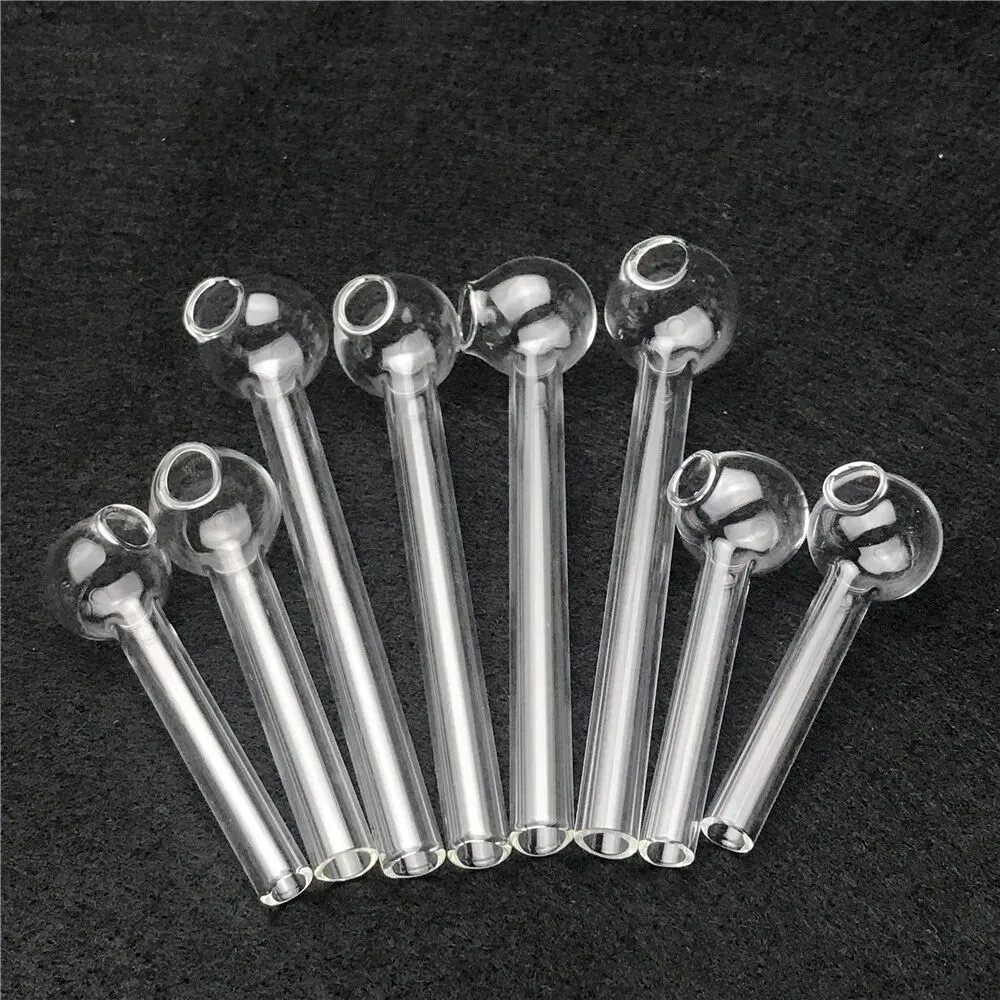 20pcs Pyrex Glass Oil Burner Pipe di qualità Clear Qualità Tubi trasparenti Great Tubi TIPS OGGI 7CM 10 cm 12 cm