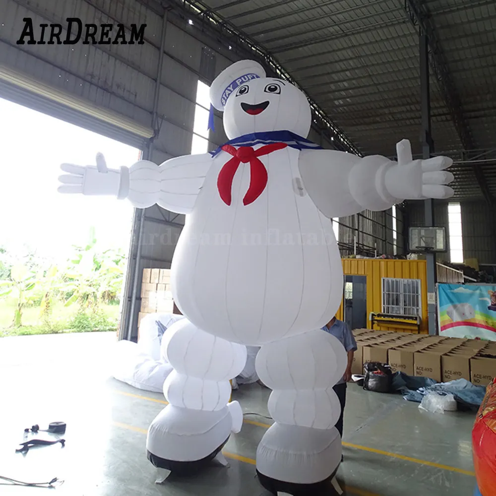 8MH (26ft) Partihandel Anpassad utomhusgigant Halloween Mascot Uppblåsbar Stay Puft, Ghostbusters Marshmallow Man Ghost Master Character till salu