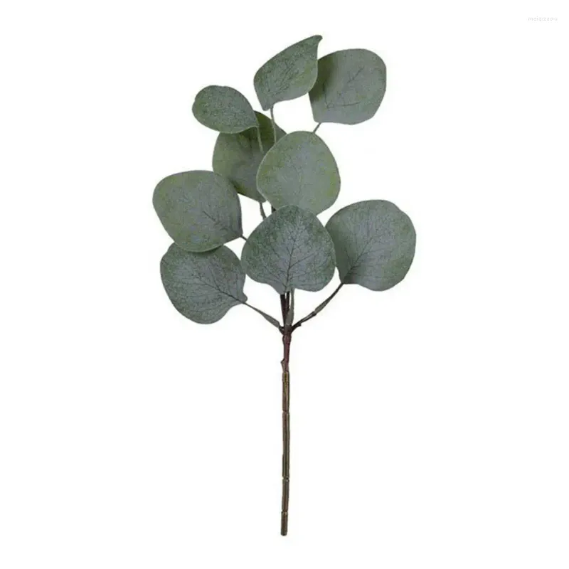 Decorative Flowers Faux Green Plants Decoration Fake Eucalyptus Leaves Realistic Artificial Branches With For Home Table