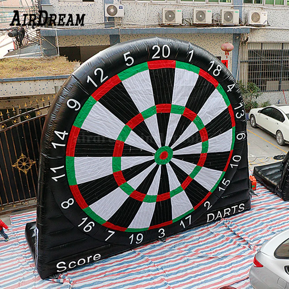 5mH (16,5ft) Met 10 ballen groothandel Carnaval Opblaasbaar voetbal Dartbord sport voetbalwedstrijden doelschieten darts Opblaasboten Schiet dartbord