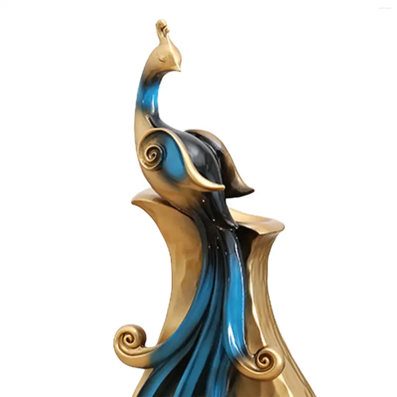 Vasen Harz Pfau Trockenblumenvase Tischdekoration Ornament Eleganz für Wohnzimmer Feiertage Regal Jubiläumsschrank