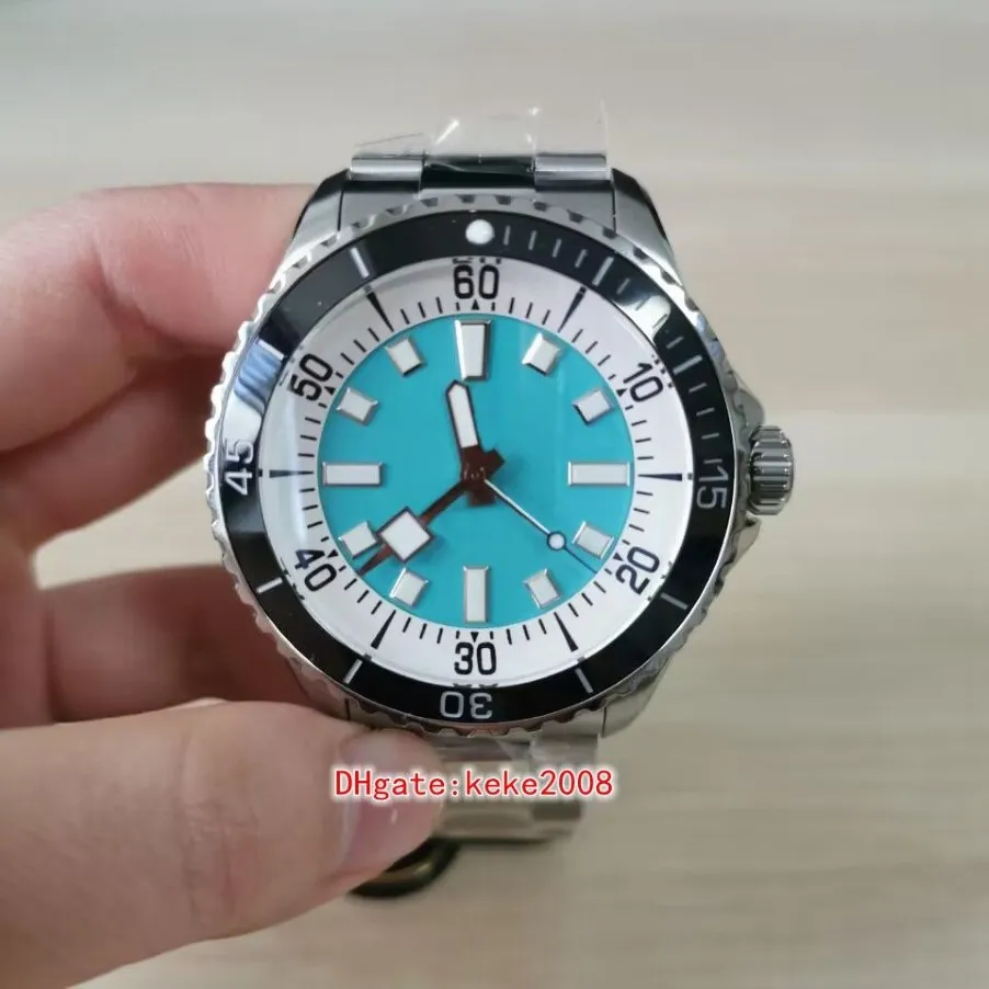 Superp relógios masculinos A17376211L2A1 44mm inoxidável 300 metros à prova d'água cerâmica mostrador azul inoxidável eta 2824 movimento automático mec330v