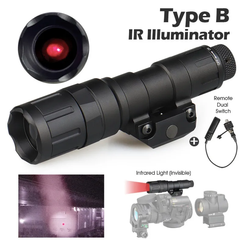 Sports outdoor 850nm long range infrared flashlight night vision device auxiliary light device B