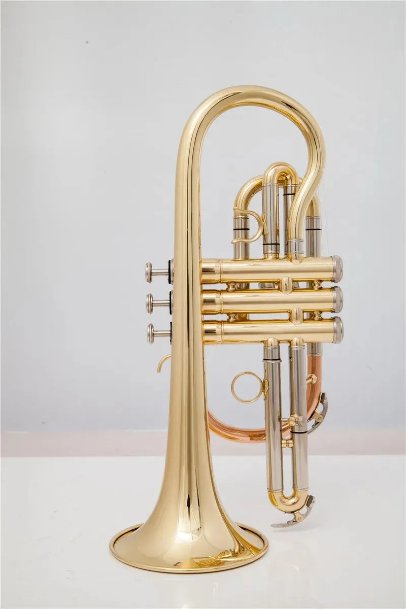 Kualitas Tinggi CR-310 Bb Cornet Kuningan Terompet Instrument Musik International avec Kasus Gratis Pengiriman