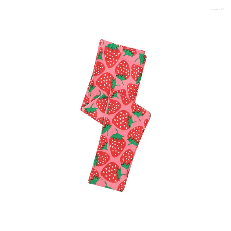 Trousers Jumping Meters Girls Leggings Pants With Strawberry Print Selling Children's Skinny Pencil Kids