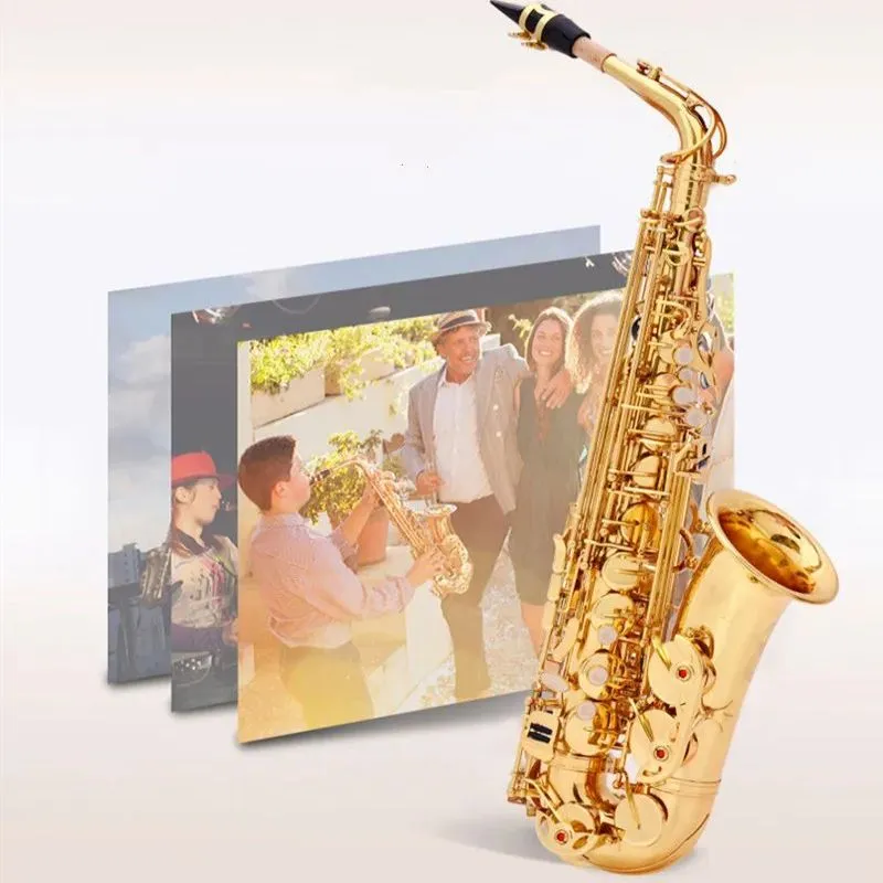 Kaluolin Alto Saxophone Eフラット楽器電気泳動ゴールドはスーパープロフェッショナルグレード無料配送