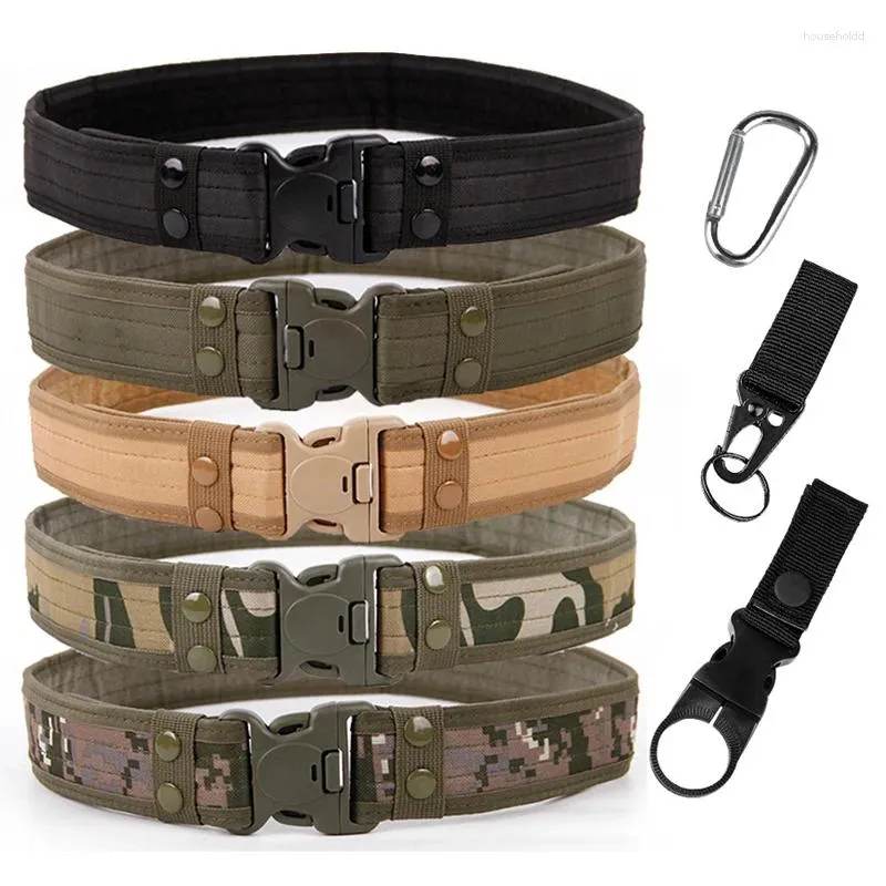 Ceinture de combat de style armée, ensemble de ceintures tactiques à dégagement rapide, mode hommes, ceinture militaire en toile, chasse en plein air, randonnée voyage