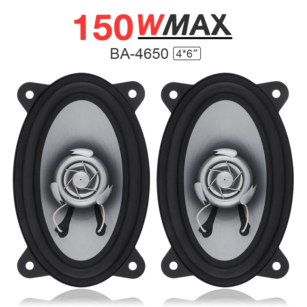 2PCS 4x6 cala 150 W Automobile samochodowy HiFi Audio Pełna częstotliwość Częstotliwość Kosicielska Auto High Pitch Loud 240126