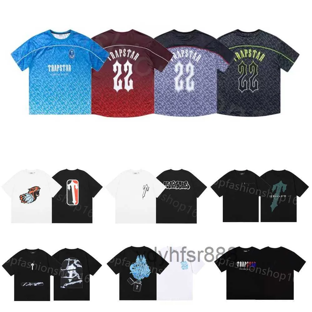 Trapstar Mens T Shirts Diseñadores Moda para mujer Street Tide Carta Impresión Algodón Polo Deportes Tees Tamaño S-XL WX15