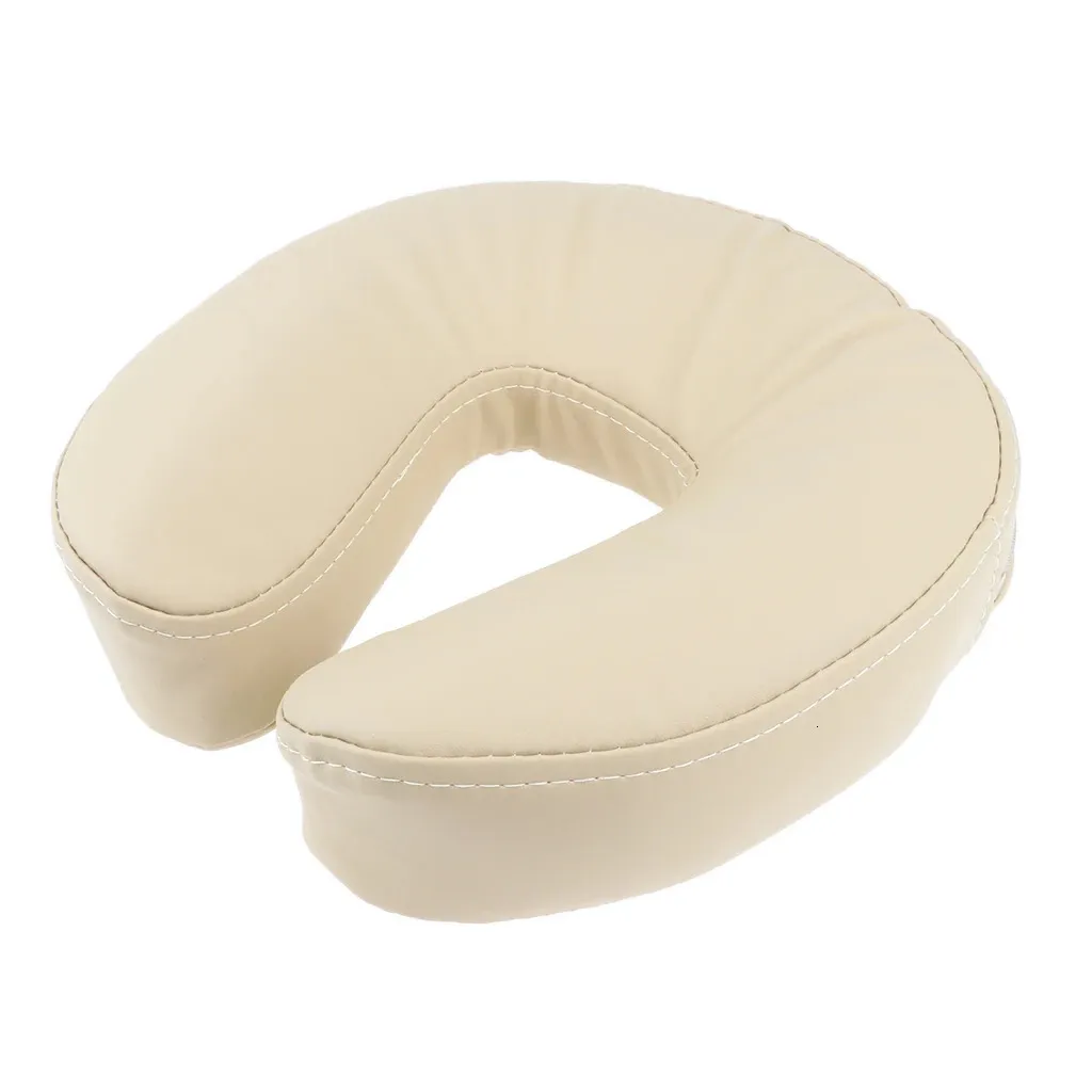 1 pièce éponge confortable en forme de U oreiller visage vers le bas soutien du cou berceau coussin pour Table de massage lit de Salon 26x25x7 cm 240119