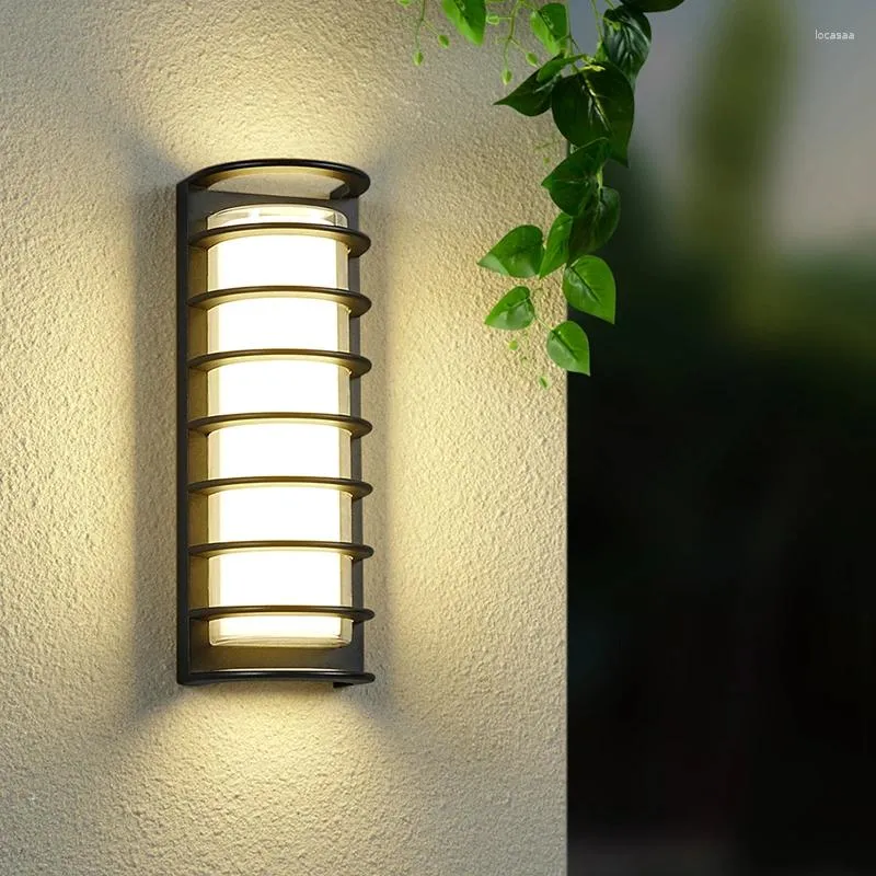 Wall Lamp Black Modern LED For Courtyard Balcony Corridor Bedroom Kitchen Bathroom Office Coffee Shop Apartment Lighting