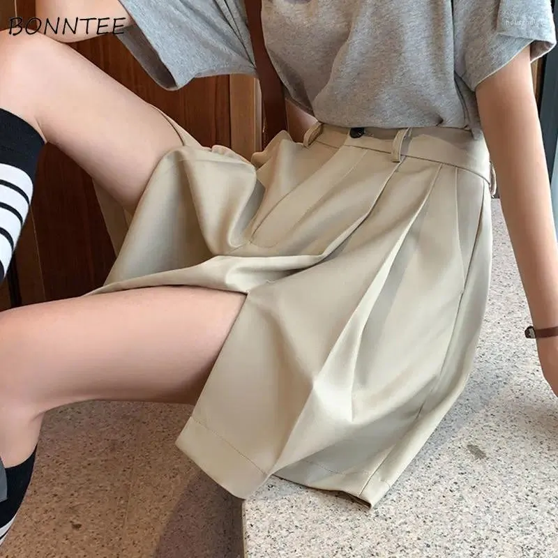 Women's Shorts Women Baggy Summer Ladies Solid Simple Cozy All-match Korean Style High Waist Fashion Mujer Ly Light Soft 2024