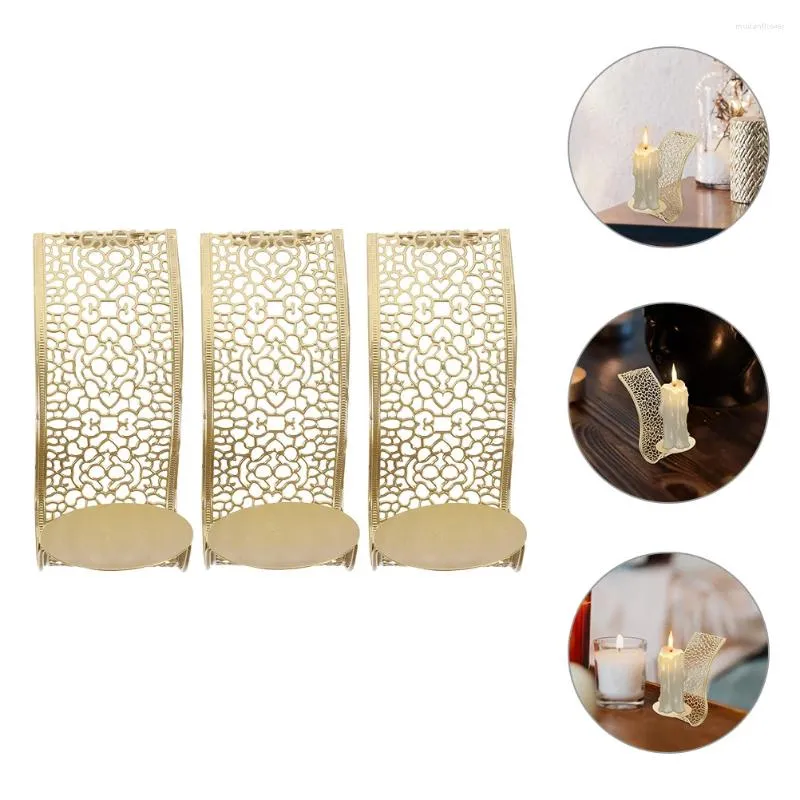Candle Holders 3 Pcs Aroma Stand Holder Wall Mount Mounted Pillar Sconce Candlestick Sconces Iron