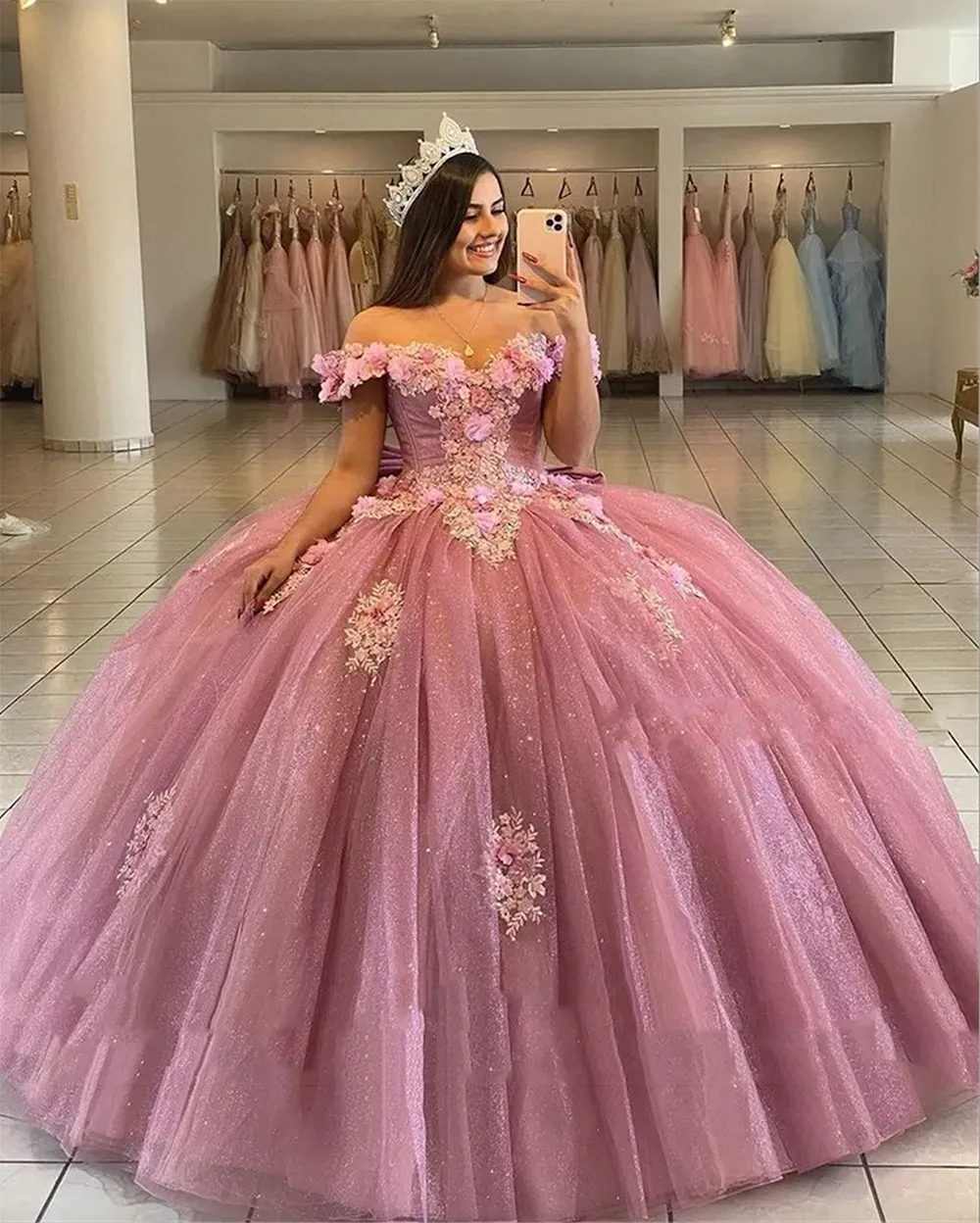 Quinceanera Dresses Princess Sweetheart Appliques Flowers Ball Gown with Lace-up Plus Size Sweet 16 Debutante Birthday Vestidos de 15 Anos