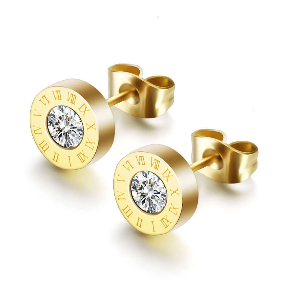 Stud Stud 2023 Designer de luxe femmes mode Stud en acier inoxydable cadeaux d'amant avec diamant haute polonais boucles d'oreilles de fiançailles pour mère de Noël