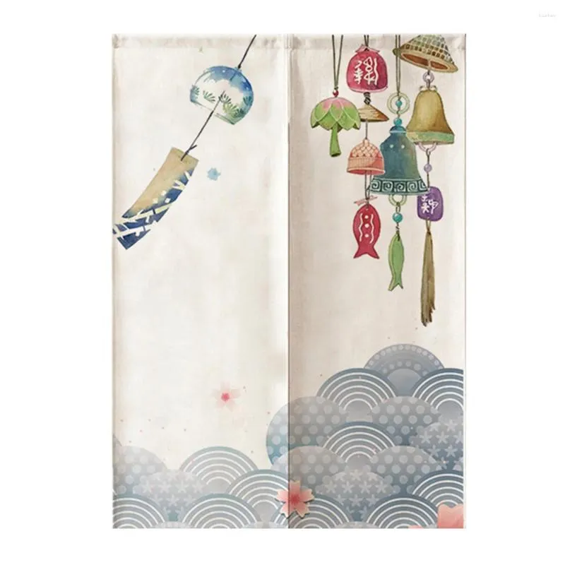 Занавеска в японском стиле, традиционная драпировка, панель, разделенная перегородка с колокольчиками, кухонная прихожая