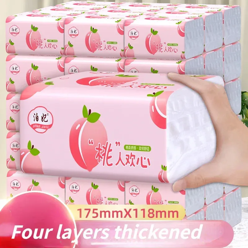 10 paquets 3 couches de pâte de bois vierge tiroir papier ménage extérieur qualité tissu doux eau humide cuisine serviettes toilette 240127