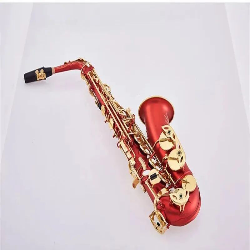 Nowy przyjazd A 992 Alto Sax EB Instrument muzyczny Red Matt Series Saksofon altowy z ustnikiem wysyłki