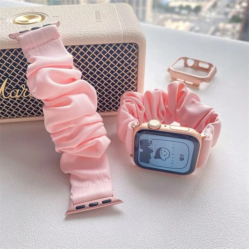 Cinturini per orologi Fascia per capelli coreana per cinturino Apple 41mm 45mm 49mm 38mm 42mm 44mm 40mm IWatch Serie 8 7 SE 6 5 4 3 Bracciale morbido donna