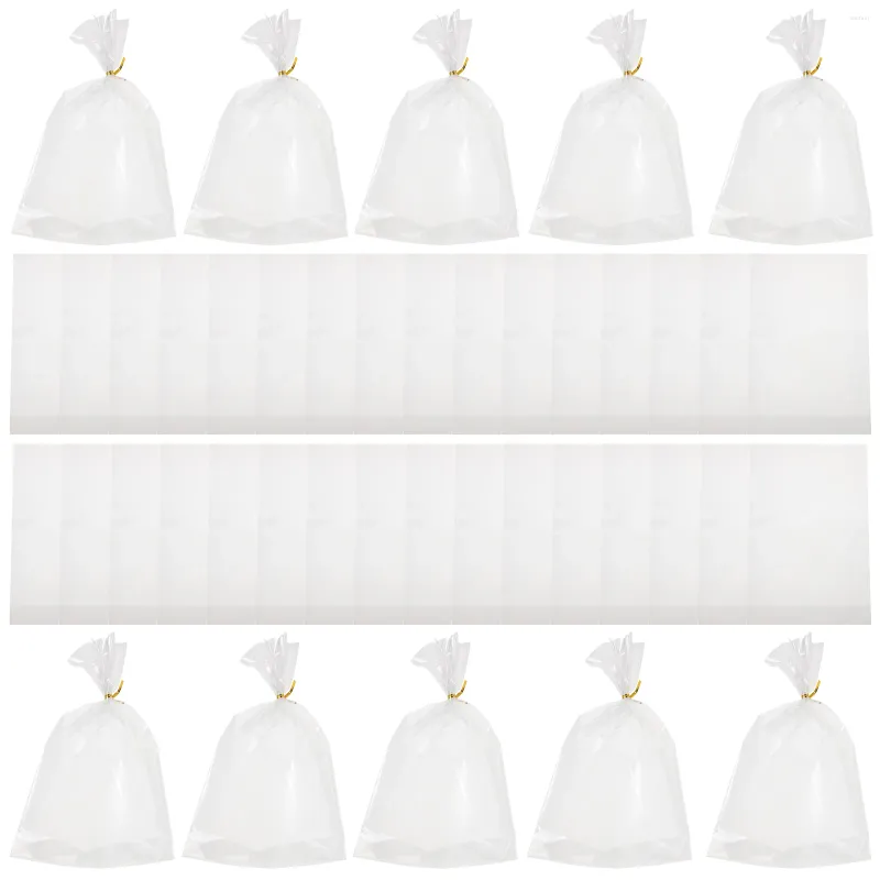 Bouteilles de stockage 100pcs sacs d'emballage de pain de pain avec attaches boulangerie plastique fait maison