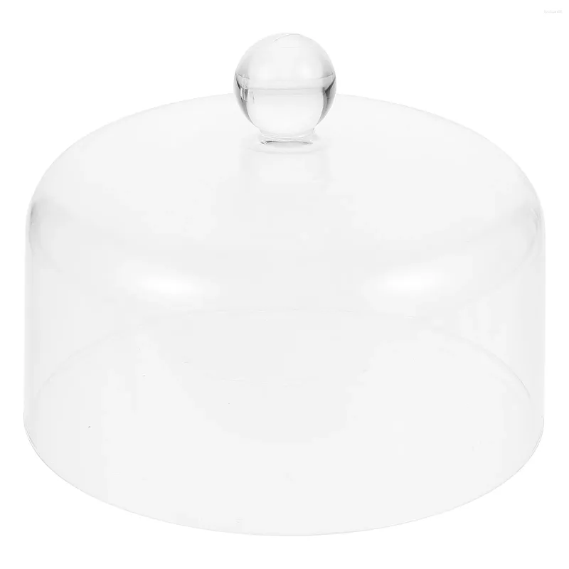 Ensembles de vaisselle Acrylique Rond Gâteau Dôme Couverture Transparent Dessert Présentoir Plateau