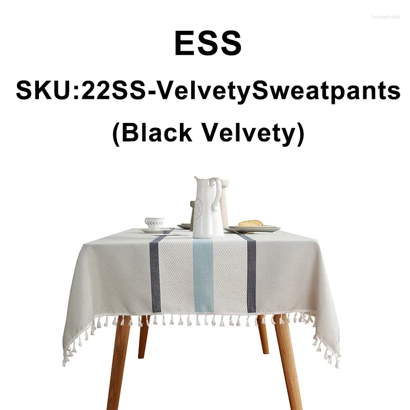 Nappe vêtements 22SS-VelvetySweatpants (lettre veloutée noire imprimée)