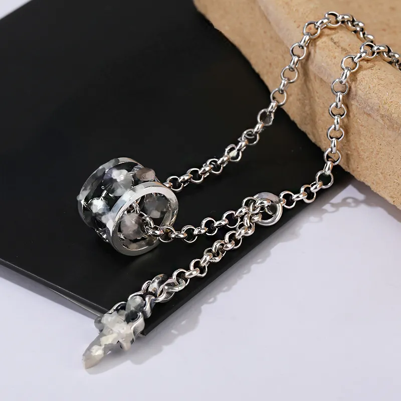 Unisex Designer Pendant Necklaces 925 Silver Crosses Small Waist Japanese and Korean Couples Clavicle Chain Pendant Thai Silver Necklace