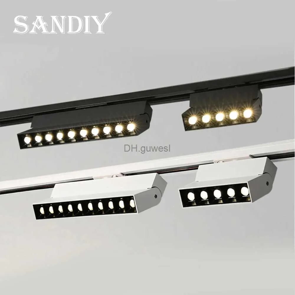 Track Lights 20W Track Light Spotlight Dimmable Wall Lighting AC85-265V LED Rail Lamps for Clothing Shoes Shop Stores Indoor Home Lighting YQ240124