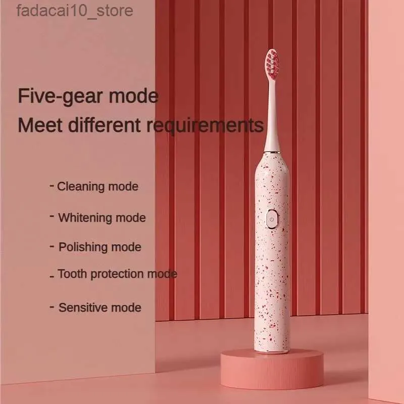 Toothbrush Romantic Starry Night Electric Toothbrush Adult Paired Gift Set Soft Bristles USB Charging Oral Girl Teeth Cleaning Q240202