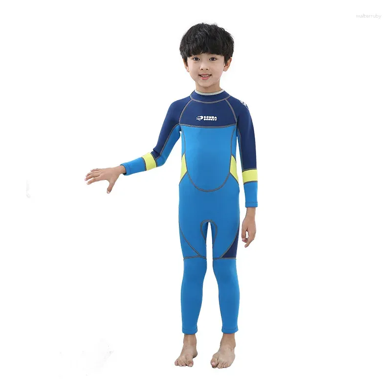 Costumi da bagno da donna Hisea Mute per bambini 2,5 mm Neoprene Elastico Nuoto Surf Pesca subacquea Muta Ragazzi Costume da bagno Equipent Diving