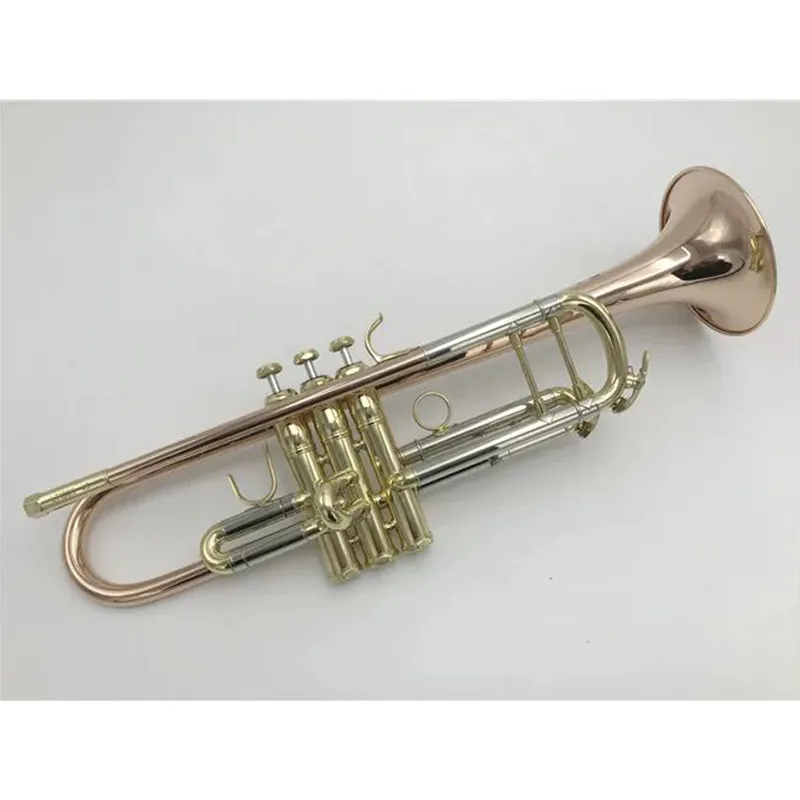 Trompeta de cobre fosforoso bb b lt180s 43 latn plano pintado en oro, Instrumento Musical Exquisito y duradero con boquilla gu 001