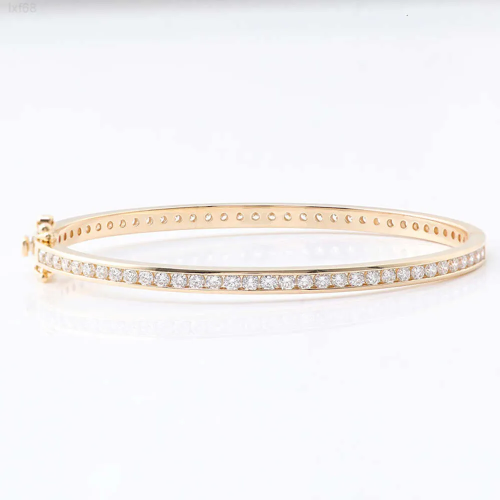 Bracelet de tennis en or jaune 14 carats avec diamant de 2 mm, coupe h a, diamant de laboratoire Def-vs vrai diamant, bracelet en or pour femmes