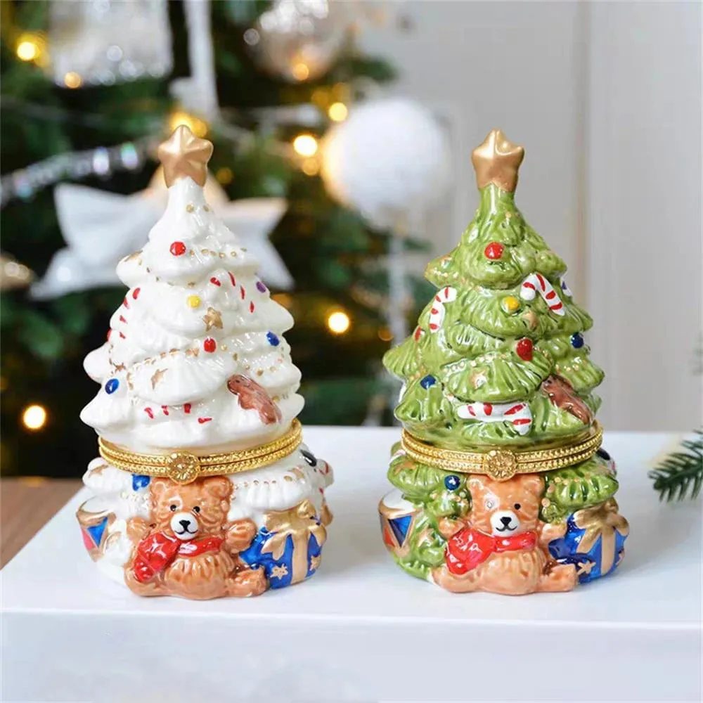 Kerstboom Kaarsenstandaard Keramische Potten Geurend Leeg Kan Decoratief Ornament Voor Huisdecoratie 240131