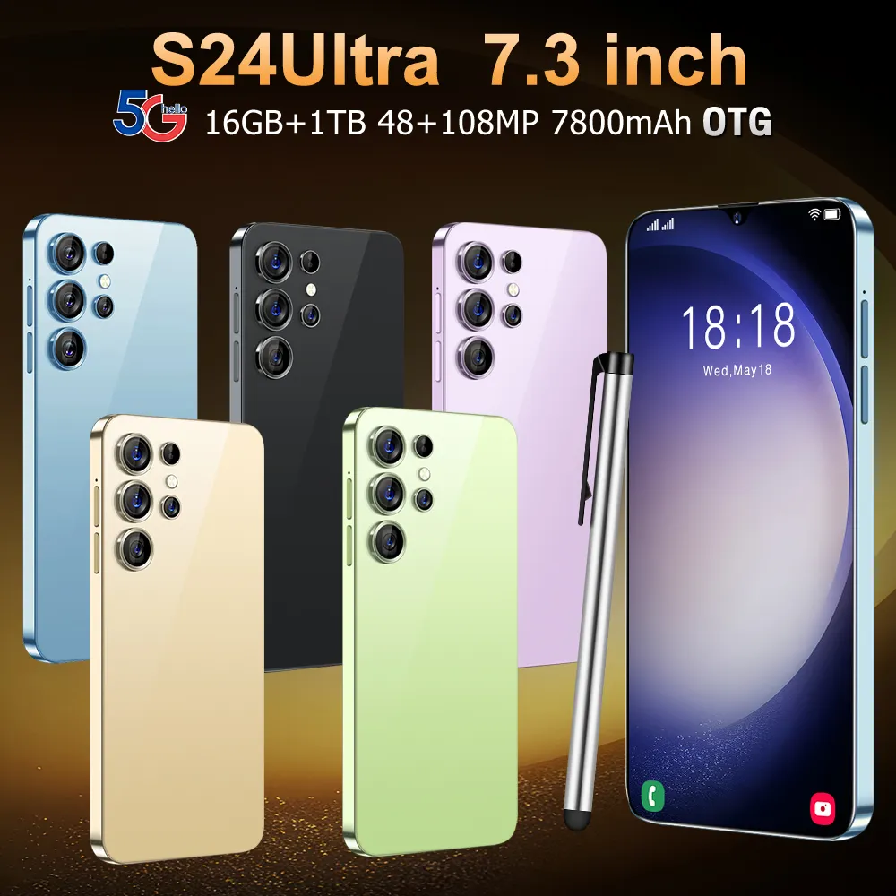 24 Inch Phone DHgate.com:2024 7.3 Inch Full Touch Screen S24Ultra 5G Cell Phone 4G ...
