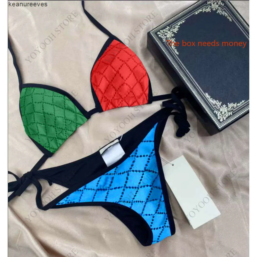 Frauen Drei-Punkt-Badeanzug Mode Sommer Zweiteilige Bikini-Anzüge Set mit Buchstaben Sexy Strand Badeanzüge Bademode Kleidung hochwertige 5A
