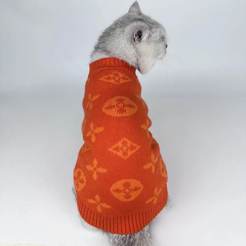 Pet moda inverno suéteres atacado velo forrado acolchoado quente mantendo malhas gato cão pequeno e médio porte roupas para cães