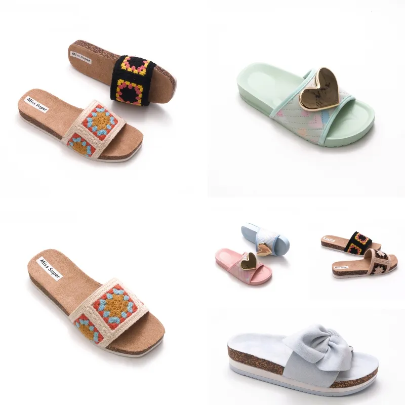 Luxury Sandals Woody Mule Flat Slides Designer Canvas Slippers Womens Letter sandal slipper shoes casual thick bottom net summer flat flip flops women