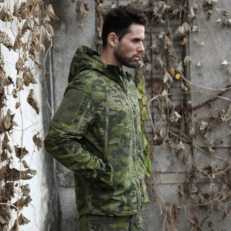 Vestes de chasse Multicam Camo, veste à capuche CP Ripstop Field Jakcet pour l'extérieur avec