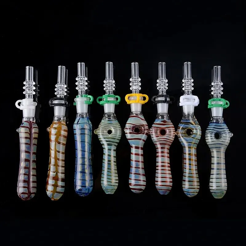 Glas-Nektar-NC-Kit mit Quarzspitzen, Wasserpfeifen, Dab-Strohöl-Rigs, Rauchhandpfeife, Blase, Aschefänger, Rauchzubehör