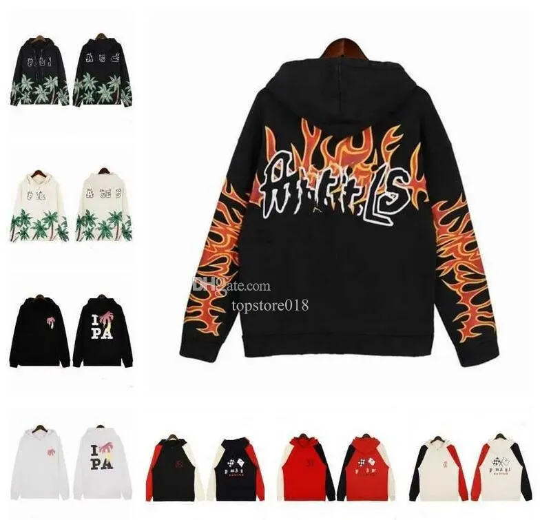 Designer Clothing Fashion Sweatshirts Palmes Angels Broken Tail Shark Letter Flock Embroidery Loose Relaxed Men's Women's Hooded Sweater Casual Pullover jacket vv7
