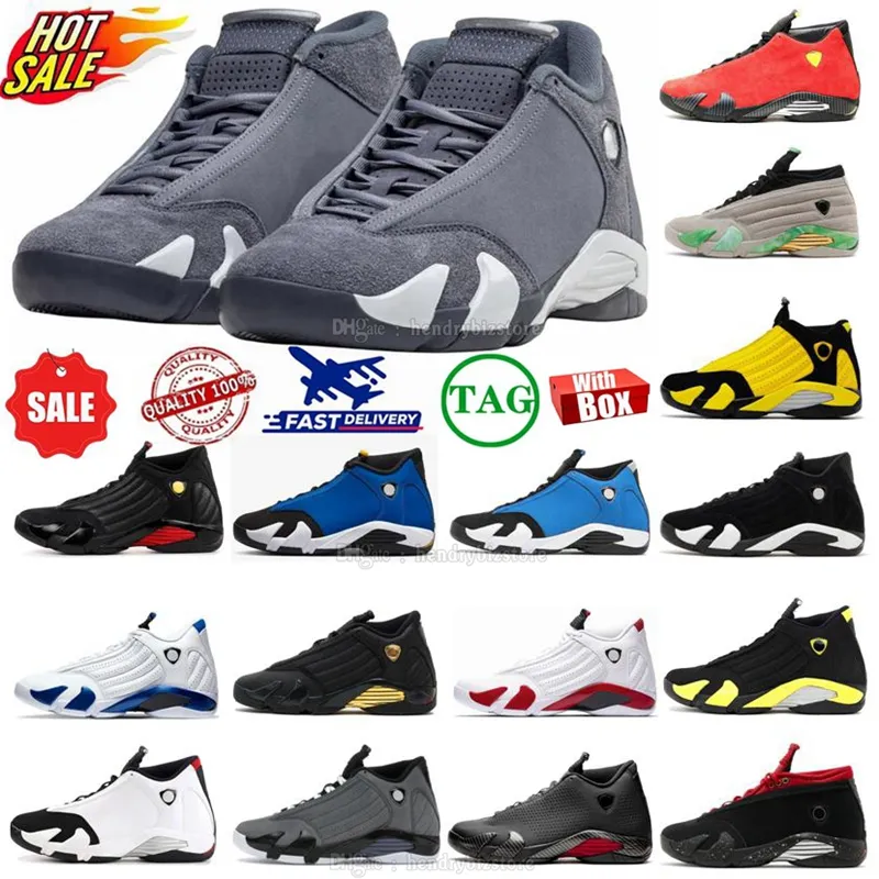 14s 14 Mens Basketball Shoes Flint Grey Black White Panda Mineral Teal Laney Gym Blue Candy Cane University Red Lipstick Fortune Thunder Gonger Sneakers Trainers